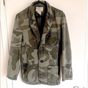 Army style Jacket 725 ORIGINAL Unisex camouflage khaki green jacket size Small